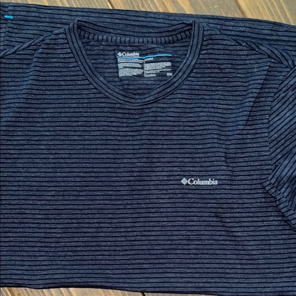 Columbia Men's Navy Striped Shirt